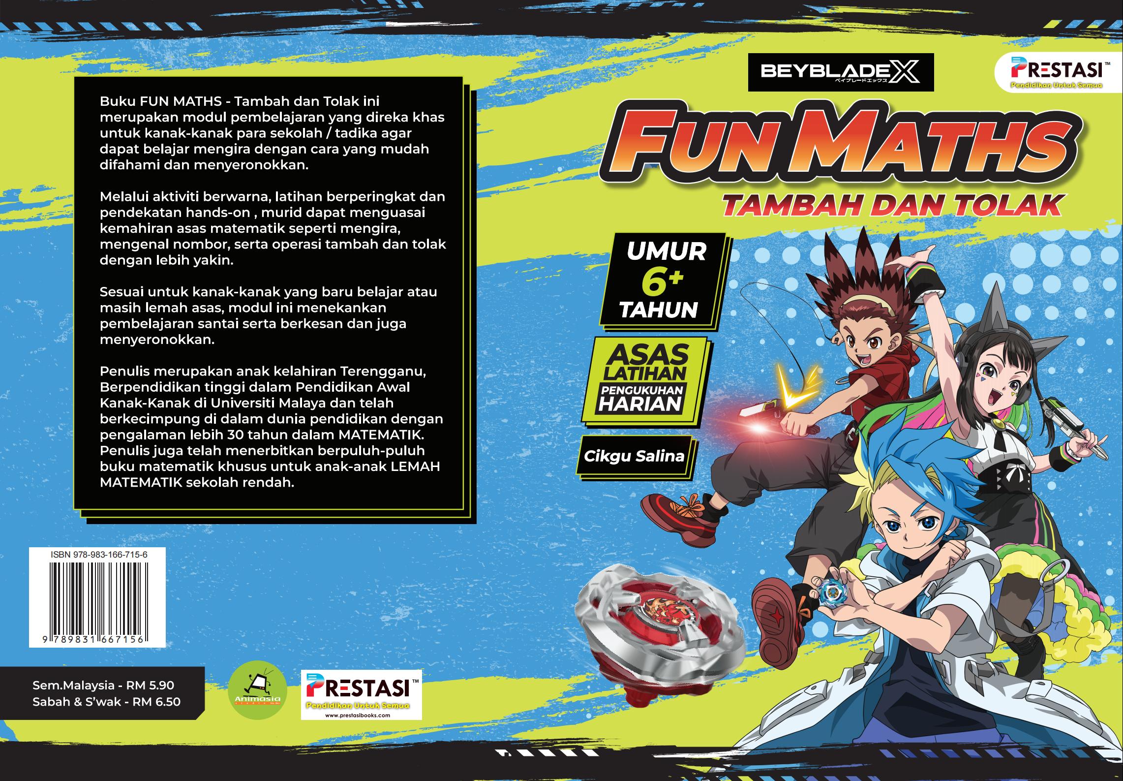 Beyblade X Fun Maths Tambah dan Tolak